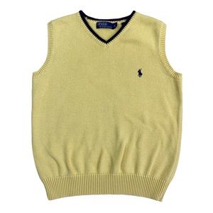 Ralph Lauren Yellow V Neck Sweater Veat